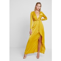 Missguided WRAP FRONT MAXI DRESS Długa sukienka mustard M0Q21C18Y
