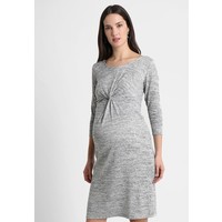 Dorothy Perkins Maternity BRUSHED MANIPULATED BODYCON DRESS Sukienka dzianinowa light grey DP829F04A