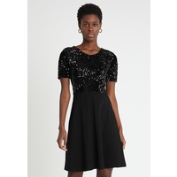 Dorothy Perkins Tall SEQUIN FIT FLARE Sukienka z dżerseju black DOA21C05I