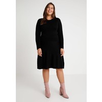 Dorothy Perkins Curve DRESS Sukienka dzianinowa black DP621C0A4