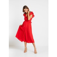 NA-KD HIGH SLIT FRILL DRESS Suknia balowa red NAA21C044