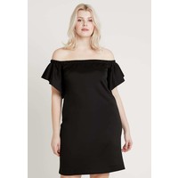 Simply Be BARDOT DRESS WITH RUFFLE SLEEVE Sukienka z dżerseju black SIE21C02A