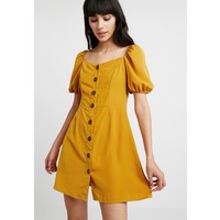 UNIQUE 21 BARDOT MINI DRESS WITH BUTTONS Sukienka koszulowa yellow UNK21C007