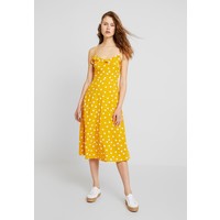 Warehouse SPOT STRAPPY CAMI MIDI DRESS Sukienka letnia yellow WA221C0JK