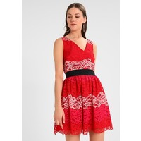 Sisley WAISTED SHIFT DRESS Sukienka koktajlowa red 7SI21C078