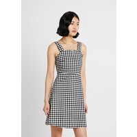 Dorothy Perkins GINGHAM TIE BACK STRAPPY FIT AND FLARE Sukienka letnia black DP521C1X7