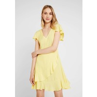 NA-KD RUFFLE WRAP MINI DRESS Sukienka letnia yellow NAA21C05U
