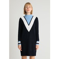 Tommy Hilfiger RAISSA MOCK NECK DRESS Sukienka dzianinowa blue TO121C08B
