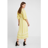 Miss Selfridge STRIPE WRAP DRESS Długa sukienka yellow/ivory MF921C0OU