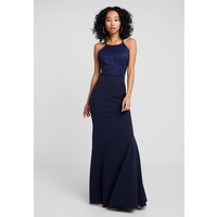 Missguided BRIDESMAID STRAPPY LACE DETAIL MAXI DRESS WITH TRAIN Suknia balowa navy M0Q21C136