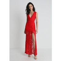 Missguided PLUNGE SCALLOP TRIM MAXI DRESS Suknia balowa red M0Q21C12H