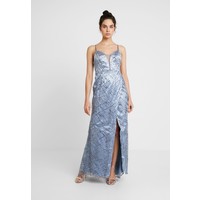 Maya Deluxe ALL OVER GLITTER CAMI MAXI WITH PLUNGE FRONT Suknia balowa blue M2Z21C03U