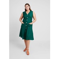 Glamorous Curve SLEEVELESS VNECK BUTTON DRESS WITH POCKETS Sukienka koszulowa forest green GLA21C05C