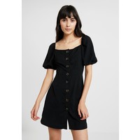 UNIQUE 21 BARDOT MINI DRESS WITH BUTTONS Sukienka koszulowa black UNK21C007