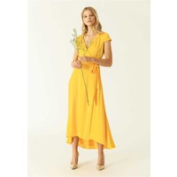 IVY & OAK Długa sukienka yellow IV321C051