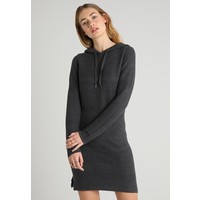 TOM TAILOR DRESS WITH HOOD Sukienka dzianinowa alloy grey melange TO221C091