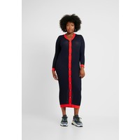 Glamorous Curve POPPER DRESS Sukienka dzianinowa navy/red GLA21C05Z