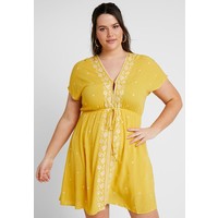 Gabrielle by Molly Bracken EMBROIDERED CHANNEL WAIST DRESS Sukienka letnia saffron yellow GAE21C00V