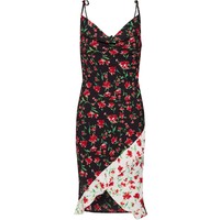 Missguided Letnia sukienka 'Floral Drape Neck Frill' MGD0279001000001