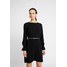 Dorothy Perkins SNAKE BELTED SHIRRED CUFF DRESS Sukienka letnia black DP521C25M