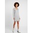 Vero Moda VMDIANE V-NECK DRESS Sukienka dzianinowa light grey melange VE121C1U8