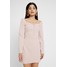 Missguided Petite SWEETHEART NECKLINE BUTTON MINI DRESS Sukienka koszulowa dusky pink M0V21C07G