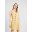 Missguided Tall POPPER FRONT PINAFORE DRESS Sukienka letnia old gold MIG21C04E