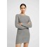Noisy May Tall NMSIESTA O NECK DRESS Sukienka dzianinowa medium grey melange NOB21C01C