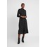 Dorothy Perkins SPOT HIGH RUFFLE NECK MIDI Długa sukienka black DP521C25E