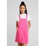 Monki DARIA DRESS ONLINE UNIQUE Sukienka jeansowa hot pink MOQ21C047