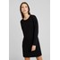 Vero Moda VMHAPPY BASIC ZIPPER DRESS Sukienka dzianinowa black VE121C1UK