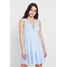 WAL G. PLUNGE NECK SKATER DRESS Sukienka z dżerseju dusty blue WG021C082