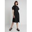 Scotch & Soda MIDI LENGTH DRESS WITH SHELL FABRIC BELT Sukienka koszulowa black SC321C013