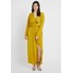 Missguided Plus WRAP KNOT FRONT DRESS Długa sukienka chartreuse M0U21C089