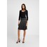 Esprit Collection FLARED DRESS Sukienka dzianinowa black ES421C11H