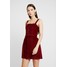 Abercrombie & Fitch PINAFORE BUTTON DOWN DRESS Sukienka letnia red A0F21C031