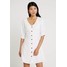 NA-KD PAOLA MARIA BUTTON DOWN BALLOON SLEEVE DRESS Sukienka koszulowa white NAA21C033