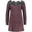 ONLY ONLHANNA ALLY DRESS Sukienka dzianinowa potent purple/black OP421C02Z