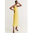Mango CITRIC-I Długa sukienka mustard yellow M9121C3R2
