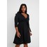 Dorothy Perkins Curve WRAP DRESS SOLID Sukienka z dżerseju black DP621C0CP