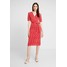 Dorothy Perkins DITSY PLISSE MIDI DRESS Sukienka letnia red DP521C20B