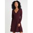 Oasis MILLIE WRAP DRESS Sukienka dzianinowa burgundy OA221C0G7