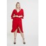 Missguided Plus SIZE FRILL SLEEVE MIDI DRESS Sukienka z dżerseju red M0U21C08P