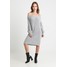 Missguided Petite AYVAN OFFSHOULDER JUMPER DRESS Sukienka dzianinowa light grey M0V21C050