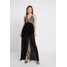 Rare London SEQUIN PLUNGE DOUBLE SPLIT DRESS Suknia balowa black RA621C02O