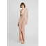 Club L London SPARKLE PLUNGE FRONT TWIST MAXI DRESS Suknia balowa nude CLK21C03J