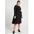 Evans SPOT FIT FLARE DRESS Sukienka z dżerseju black/conker EW221C08H