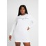 Missguided Plus SIZE SLOGAN OVERSIZED DRESS Sukienka dzianinowa white M0U21C0AK