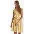 ICHI IXEDA Sukienka letnia yellow IC221C09F