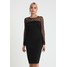 Wallis Petite DOBBY DRESS Sukienka koktajlowa black WP021C04S